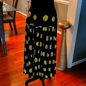 Vintage drop waist printed skirt sz 12